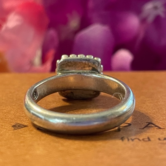 Silpada Mother of Pearl button framed Sterling Silver Ring R1617 - Picture 11 of 15